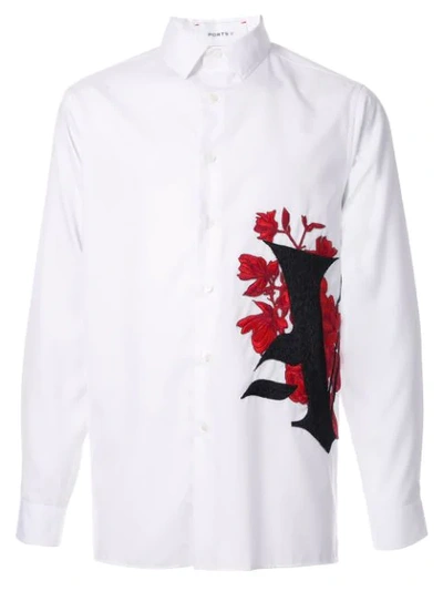 Shop Ports V A Embroidered Shirt In White