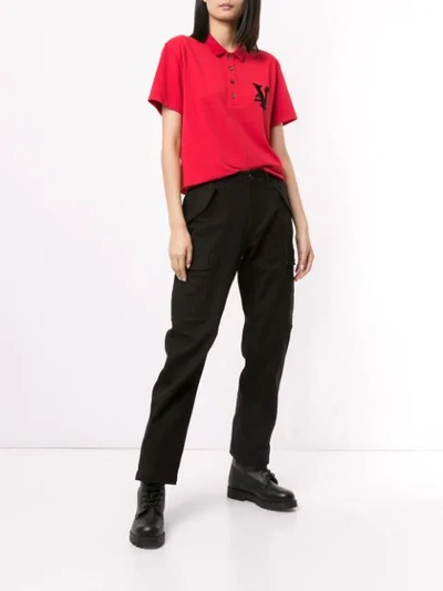 Shop Ports V Embroidered Logo Polo Shirt In Red