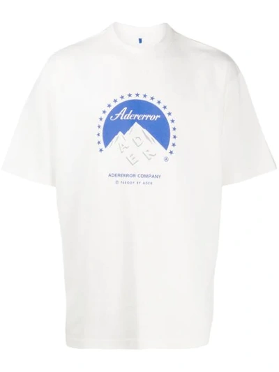 Ader Error Logo Print T-shirt In White | ModeSens
