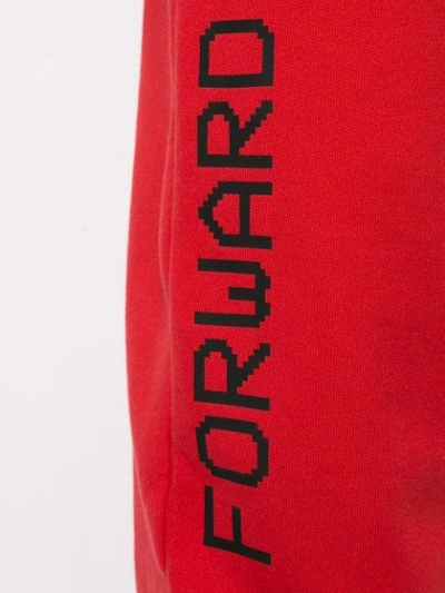 Shop Ports V Forward Print Track Pants In Red