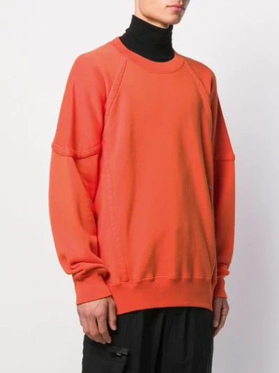 Shop Ambush Logo Print Sweatshirt In Orange