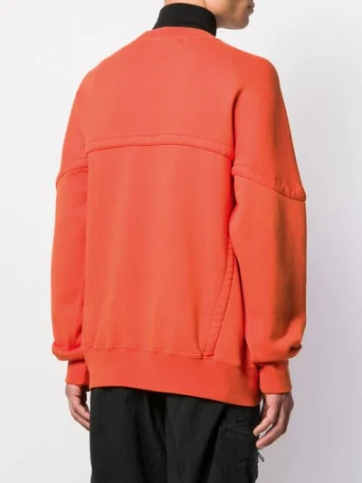 Shop Ambush Logo Print Sweatshirt In Orange
