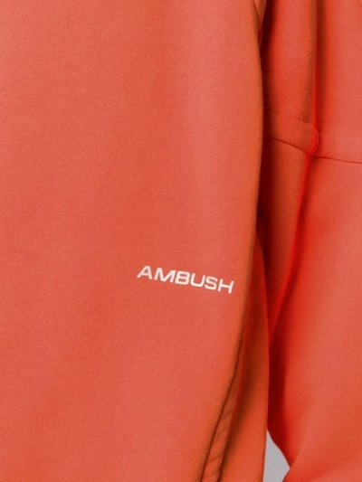 Shop Ambush Logo Print Sweatshirt In Orange