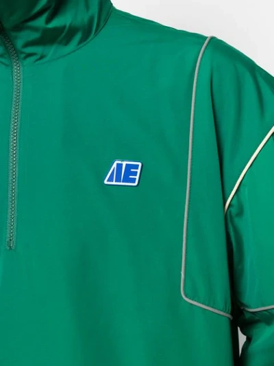 Shop Ader Error Logo Embroidered Toggle Detail Jacket In Green
