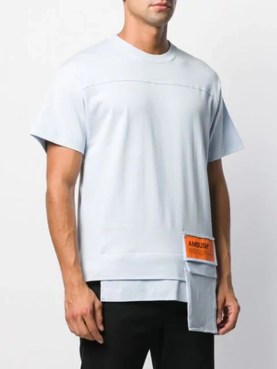 Shop Ambush Pocket Detail T-shirt In Blue