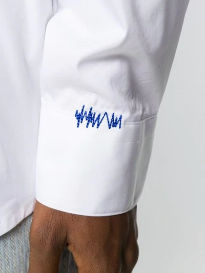 Shop Ader Error Oversized-hemd Mit Kapuze In White