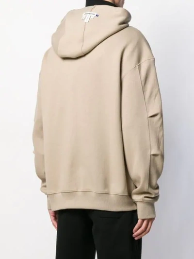 Shop Ader Error Kapuzenpullover Mit Logo-stickerei In Beige