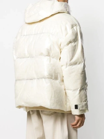 Shop Ader Error Transparent Puffer Jacket In White