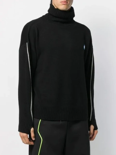 Shop Ader Error Oversized Turtleneck Jumper In Black