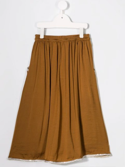 Shop Caffe' D'orzo Ursula Skirt In Brown