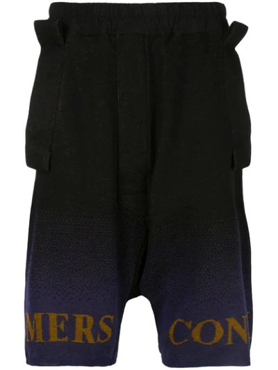 Shop Bernhard Willhelm Mill Knit Shorts In Black
