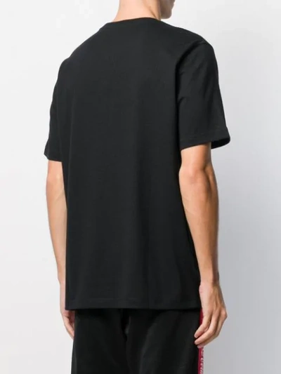 Shop Diesel Recycled Fabric T-shirt With Doublelogo Print In Black