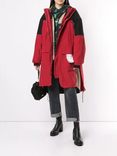 Shop Miharayasuhiro Duffle Coat In Red