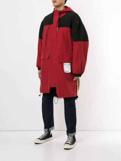 Shop Miharayasuhiro Duffle Coat In Red