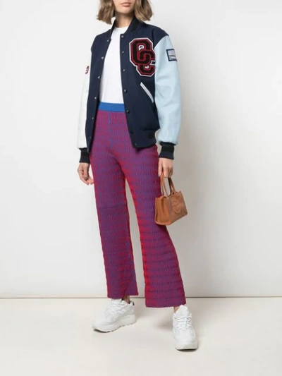 Shop Opening Ceremony Varsity Jacket In 4605 Collegiate Navy Mult