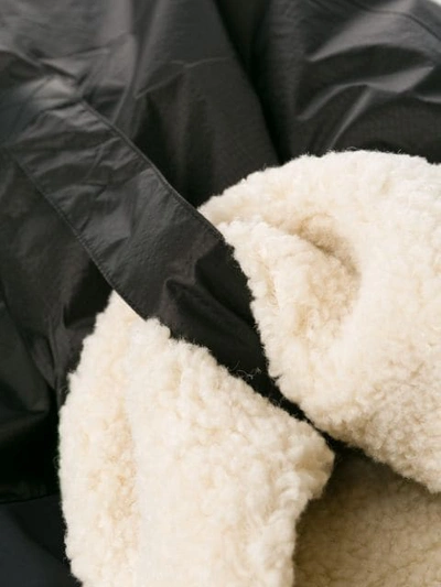 Shop A.a. Spectrum Shearling Lining Coat In Black