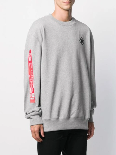 Shop Diesel Recycled Fabric Sweatshirt With Print In Grey
