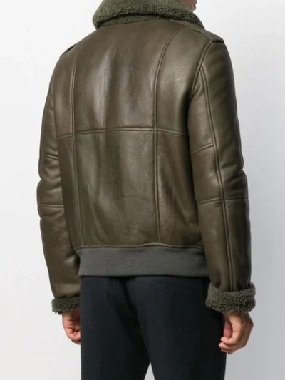 Shop Yves Salomon Fully-lined Zip-up Jacket In Green