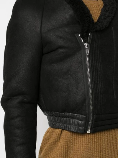 Shop Rick Owens Larry Zionic Shearling Bomber Jacket In 9