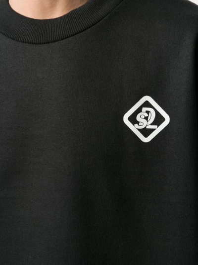 Shop Diesel Recycled Fabric Logo Sweatshirt In Black