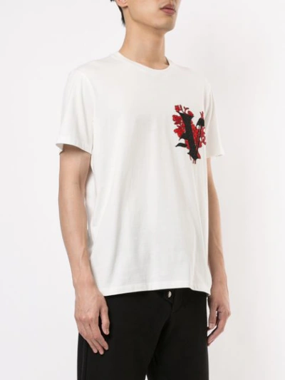 Shop Ports V Embroidered V T-shirt In White