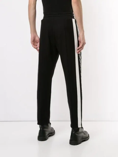 Shop Ports V V Stripe Track Pants In Black