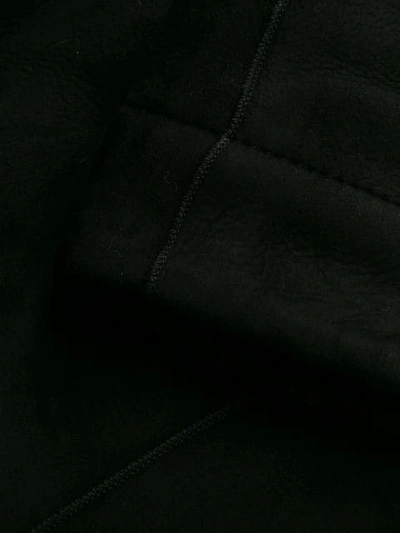Shop Toogood Shearling Collar Coat In Black