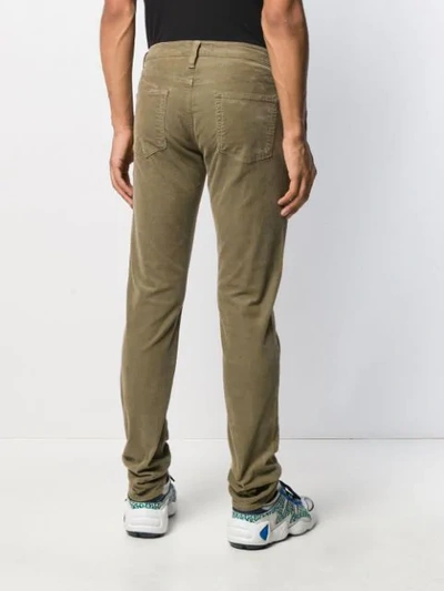 Shop J Brand Slim-fit Textured Trousers In Green