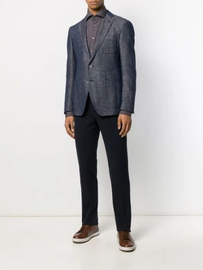 Dell'oglio Geometric Patterned Shirt In Blue
