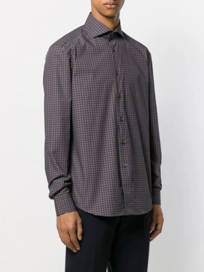 Dell'oglio Geometric Patterned Shirt In Blue