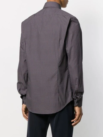 Dell'oglio Geometric Patterned Shirt In Blue