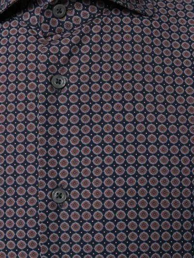 Dell'oglio Geometric Patterned Shirt In Blue