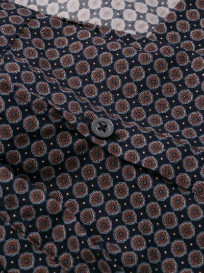 Shop Dell'oglio Geometric Patterned Shirt In Blue