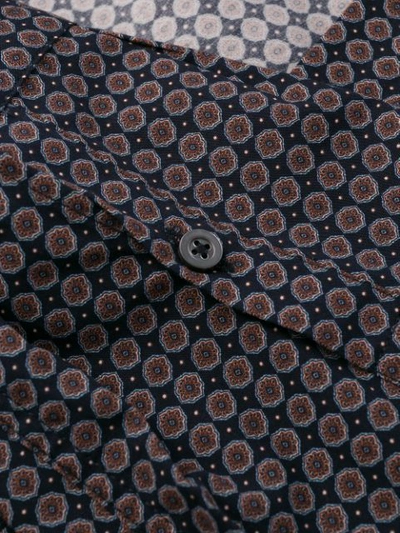 Dell'oglio Geometric Patterned Shirt In Blue