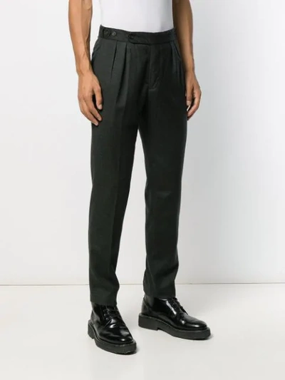 Shop Massimo Alba Straight-leg Tailored Trousers In Grey