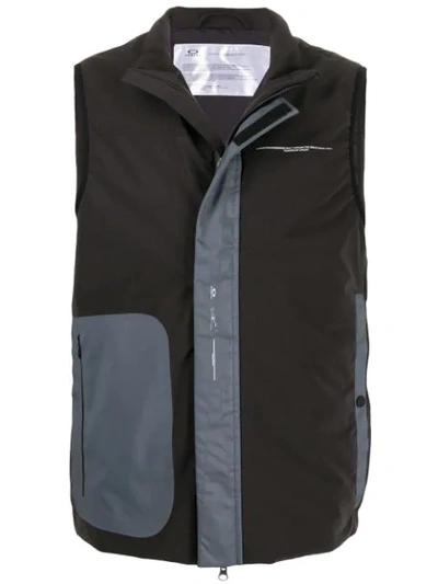 Shop Oakley By Samuel Ross Fitted Padded Vest In Brown