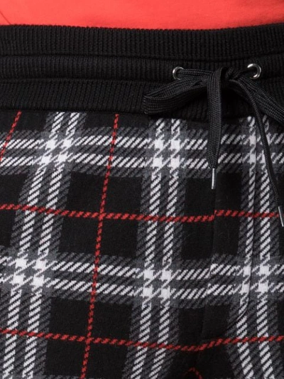 Shop Burberry Check Print Drawstring Shorts In Black