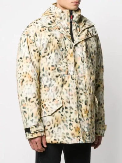Napa By Martine Rose Fantasy Spray Pattern Padded Jacket In Yellow