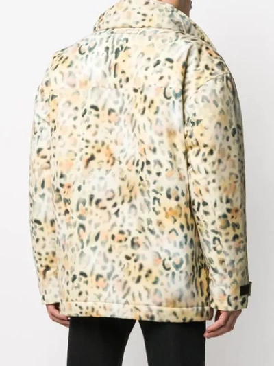 Napa By Martine Rose Fantasy Spray Pattern Padded Jacket In Yellow