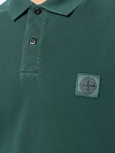 Shop Stone Island Short-sleeve Polo Shirt In Green