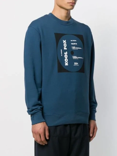 Shop Maison Kitsuné Kool Fox Print Sweatshirt In Blue