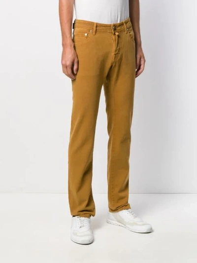 Shop Jacob Cohen Straight-leg Trousers In Neutrals