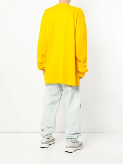 Shop Y/project Deconstructed Sweatshirt In Yellow