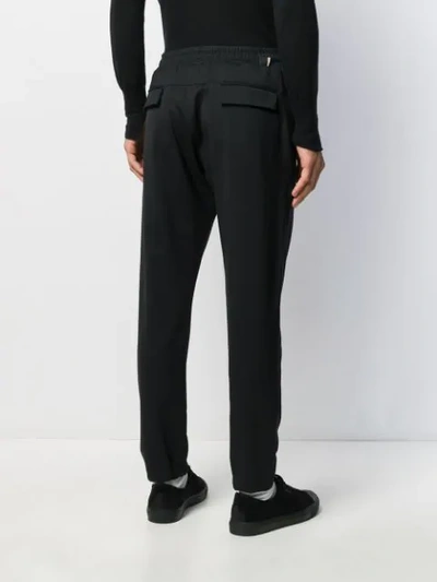 Shop Low Brand Slim Fit Trousers In Black