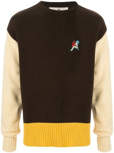 Shop Marni X Bruno Bozzetto Devil Logo Jumper In Brown