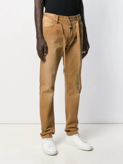 Shop Fear Of God Straight-leg Trousers In Brown