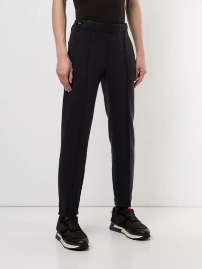 Shop Emporio Armani Straight-leg Joggers In Black