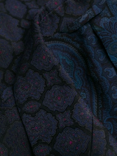 Shop Etro Paisley Print Blazer In Blue