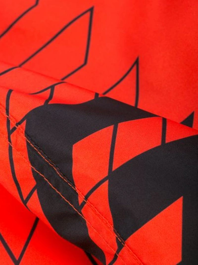 Shop Givenchy Logo Printed Track Shorts - Orange