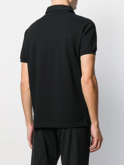 Shop Etro Logo Embroidered Polo Shirt In 0001 Black